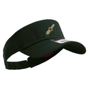 Golden Baseball Icon Embroidered Cotton Twill Sun Visor - Dk-Green OSFM