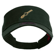 Golden Baseball Icon Embroidered Cotton Twill Sun Visor - Dk-Green OSFM