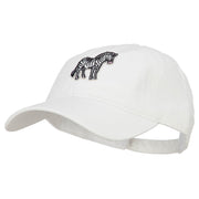 Zebra Wild Animal Patched Washed Cotton Twill Cap