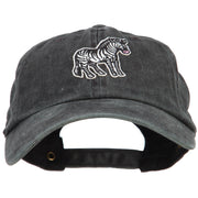 Zebra Wild Animal Patched Washed Cotton Twill Cap