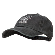 Zebra Wild Animal Patched Washed Cotton Twill Cap