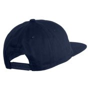 Stay Spooky Embroidered Unconstructed High Profile Cotton Flat Bill Cap - Navy OSFM