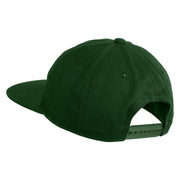 Stay Spooky Embroidered Unconstructed High Profile Cotton Flat Bill Cap - Hunter Green OSFM
