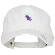 Mini Eggplant Embroidered Unstructed Cap