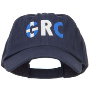 Greece GRC Flag Embroidered Low Profile Cap