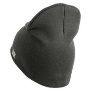 U.S. Army Special Forces Symbol Embroidered 8 Inch Solid Knit Short Beanie Made in USA - Charcoal OSFM