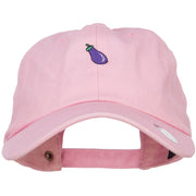 Mini Eggplant Embroidered Unstructed Cap