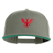 The Jersey Devil Embroidered Wool Blend Prostyle Snapback Cap - Silver OSFM