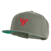 The Jersey Devil Embroidered Wool Blend Prostyle Snapback Cap - Silver OSFM