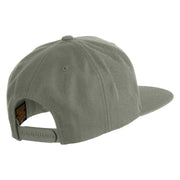 The Jersey Devil Embroidered Wool Blend Prostyle Snapback Cap - Silver OSFM