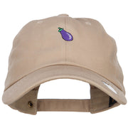 Mini Eggplant Embroidered Unstructed Cap