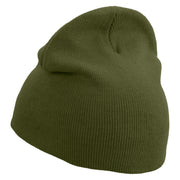 Rugby Mom Embroidered 8 inch Acrylic Short Beanie - Olive OSFM