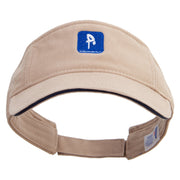 Diver Icon Embroidered Prostyle Cotton Twill Washed Visor - Khaki-Navy OSFM