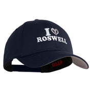 I Heart Roswell Embroidered 6 Panel Low Profile Structured Baseball Cap - Navy OSFM