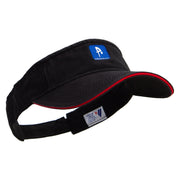 Diver Icon Embroidered Prostyle Cotton Twill Washed Visor - Black-Red OSFM