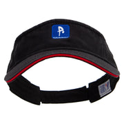 Diver Icon Embroidered Prostyle Cotton Twill Washed Visor - Black-Red OSFM