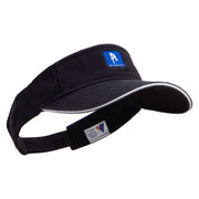 Diver Icon Embroidered Prostyle Cotton Twill Washed Visor - Navy-White OSFM