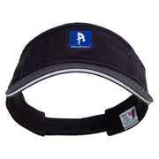 Diver Icon Embroidered Prostyle Cotton Twill Washed Visor - Navy-White OSFM