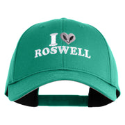 I Heart Roswell Embroidered 6 Panel Low Profile Structured Baseball Cap - Cactus Green OSFM