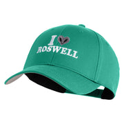 I Heart Roswell Embroidered 6 Panel Low Profile Structured Baseball Cap - Cactus Green OSFM