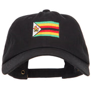 Zimbabwe Flag Embroidered Washed Cap