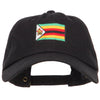 Zimbabwe Flag Embroidered Washed Cap