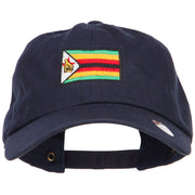 Zimbabwe Flag Embroidered Washed Cap