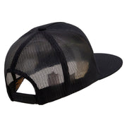 Baseball Wing Embroidered 5 Panel Mesh Trucker Snapback Cap