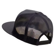 Baseball Wing Embroidered 5 Panel Mesh Trucker Snapback Cap