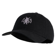 Simple Batsquatch Logo Embroidered 6 Panel Washed Low Profile Dad Hat - Black OSFM