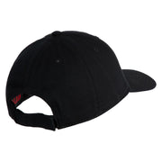 Simple Batsquatch Logo Embroidered 6 Panel Washed Low Profile Dad Hat - Black OSFM