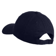Simple Batsquatch Logo Embroidered 6 Panel Washed Low Profile Dad Hat - Navy OSFM