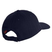 Simple Batsquatch Logo Embroidered 6 Panel Washed Low Profile Dad Hat - Navy OSFM