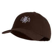 Simple Batsquatch Logo Embroidered 6 Panel Washed Low Profile Dad Hat - Dark Brown OSFM