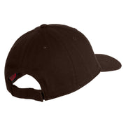 Simple Batsquatch Logo Embroidered 6 Panel Washed Low Profile Dad Hat - Dark Brown OSFM