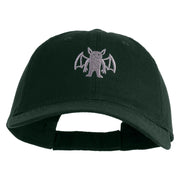 Simple Batsquatch Logo Embroidered 6 Panel Washed Low Profile Dad Hat - Dark Green OSFM