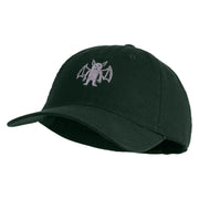 Simple Batsquatch Logo Embroidered 6 Panel Washed Low Profile Dad Hat - Dark Green OSFM