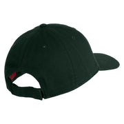 Simple Batsquatch Logo Embroidered 6 Panel Washed Low Profile Dad Hat - Dark Green OSFM