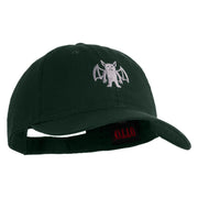 Simple Batsquatch Logo Embroidered 6 Panel Washed Low Profile Dad Hat - Dark Green OSFM