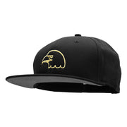 Golden Eagle Embroidered Cotton Twill Flat Bill Cap