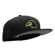 Golden Eagle Embroidered Cotton Twill Flat Bill Cap