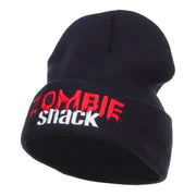 Halloween Zombie Snack Embroidered Long Beanie