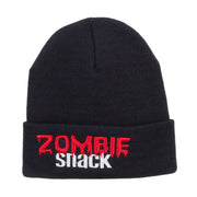 Halloween Zombie Snack Embroidered Long Beanie