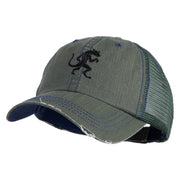 El Chupacabra Embroidered Low Profile Special Cotton Mesh Cap - Green OSFM