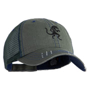 El Chupacabra Embroidered Low Profile Special Cotton Mesh Cap - Green OSFM