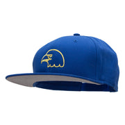 Golden Eagle Embroidered Cotton Twill Flat Bill Cap