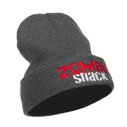 Halloween Zombie Snack Embroidered Long Beanie