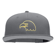 Golden Eagle Embroidered Cotton Twill Flat Bill Cap