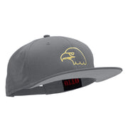 Golden Eagle Embroidered Cotton Twill Flat Bill Cap