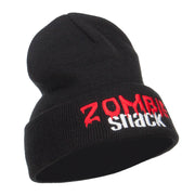 Halloween Zombie Snack Embroidered Long Beanie